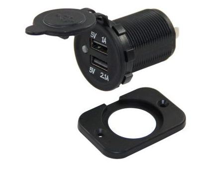 IC-266C Pano Tipi USB 12V Giriş 5V 1A ve 5V 2,1A Çıkış Kulaklı Ø30mm BURENDEL