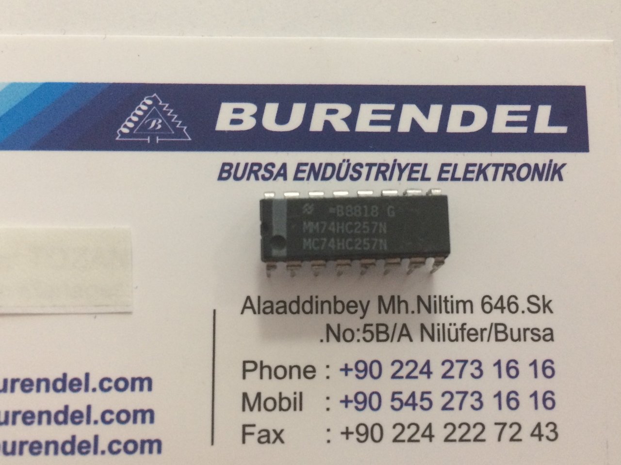 74HC257 DIP ENTEGRE BURENDEL